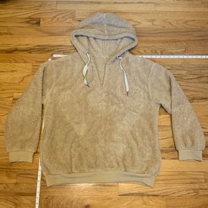 Fuzzy, cozy, soft half zip hoodie